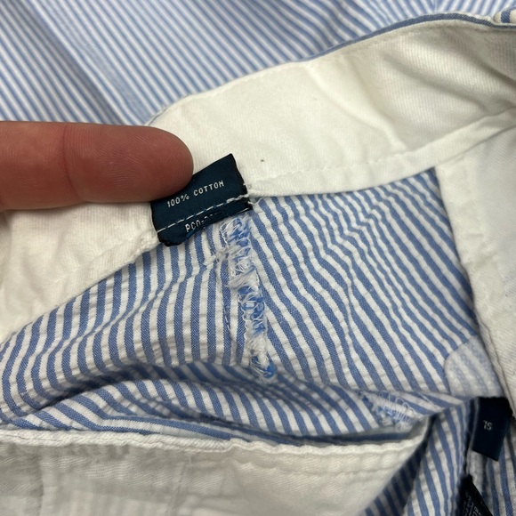 Polo Ralph Lauren Blue & White Seersucker Shorts 36 - Picture 3 of 6